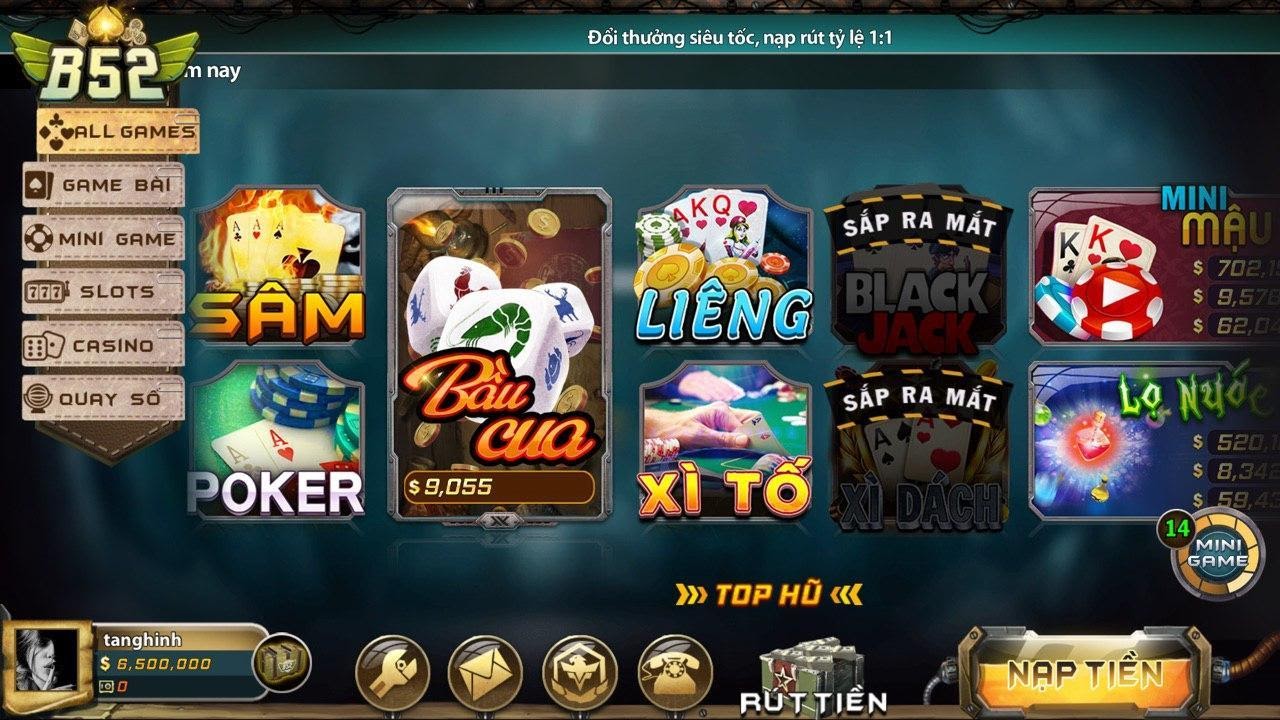 Những trò chơi tại B52 Club