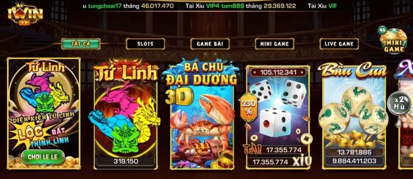 Các Loại Quà Tặng từ iWin Club
