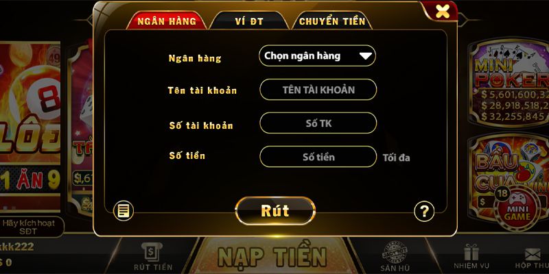 Nạp thông qua ví điện tử siêu tiện lợi Momo