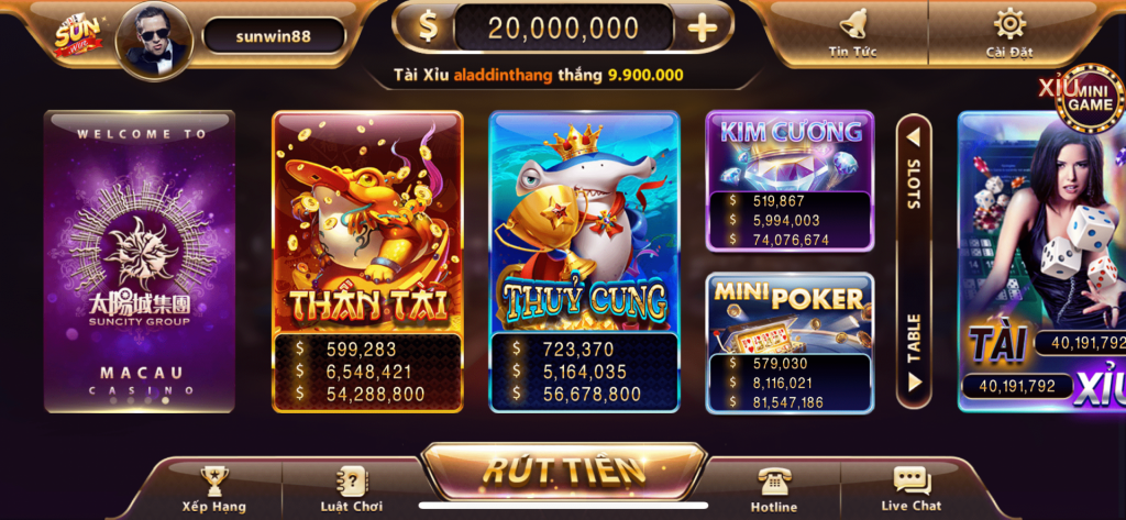 Về số lượng game bài